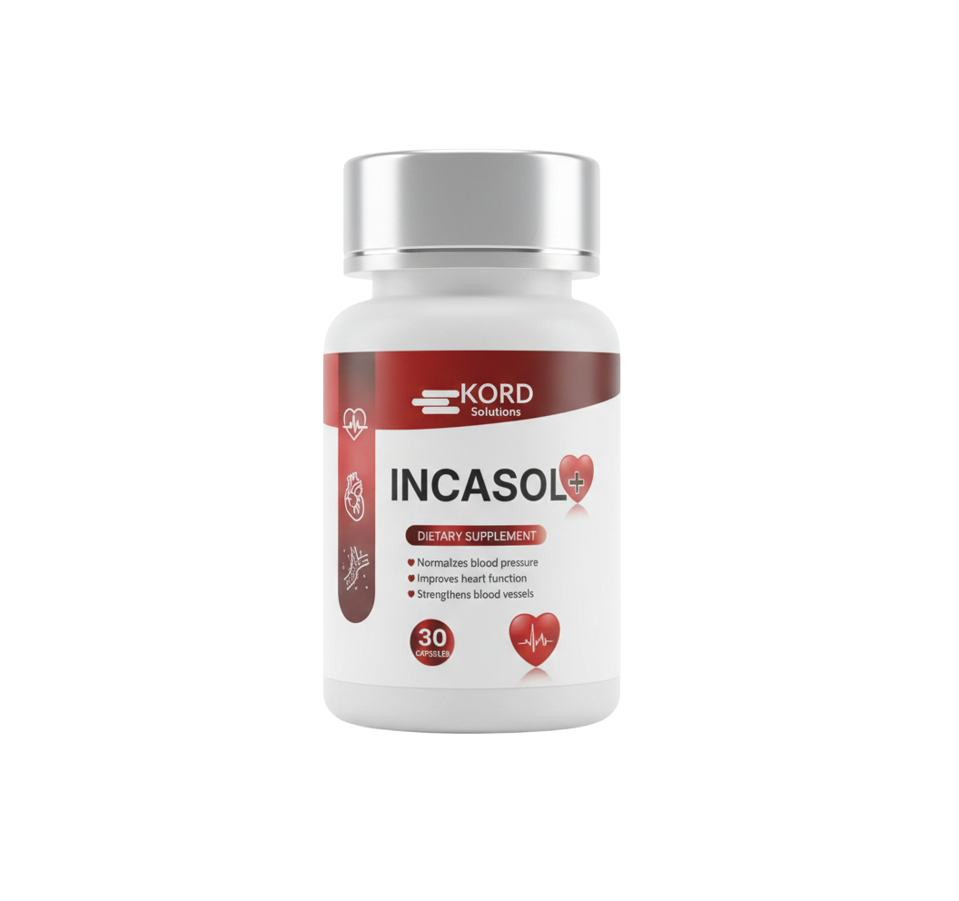 Incasol+ heart health supplement bottle